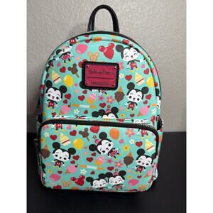 Loungefly Disney Parks Mickey Minnie Chibi Snacks Backpack NWT NWT